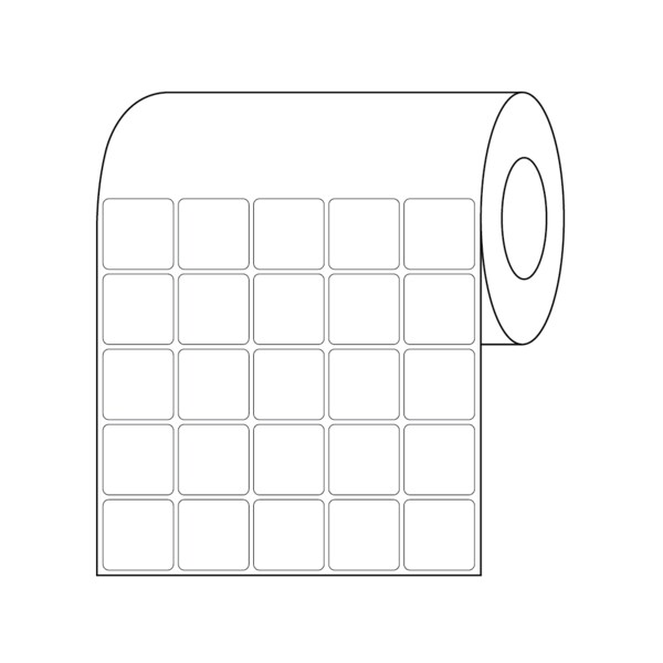 Xylene Resistant Slide Label, 15/16" x 15/16", 5 Across White